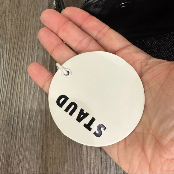 STAUD Tommy Beaded Black Starry Night Shoulder Bag Purse - Picture 8 of 16